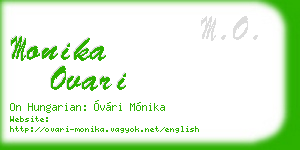 monika ovari business card