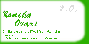 monika ovari business card